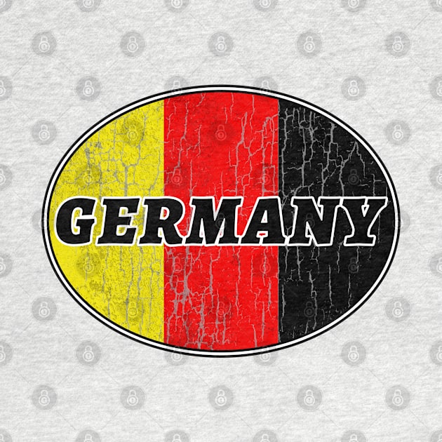 DEUTSCHLAND GERMANY FLAG DISTRESSED FLAG LOGO by TravelTime